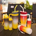 3 Pcs Beauty Water Bottle - 1.2 Ltr, 750ml and 250ml Travelling Bottle - Image 4