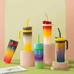 3 Pcs Beauty Water Bottle - 1.2 Ltr, 750ml and 250ml Travelling Bottle